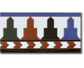 Azulejo árabe pintado a mano remate R520